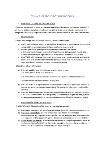 Tema Derecho De Obligaciones Pdf