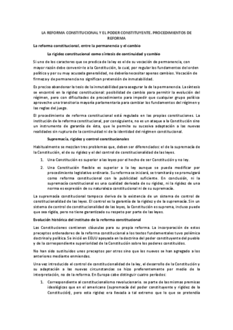 La Reforma Constitucional Y El Poder Constituyente Procedimientos De