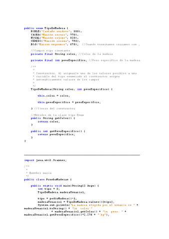 Ejercicio Tipodemadera Solucion Pdf