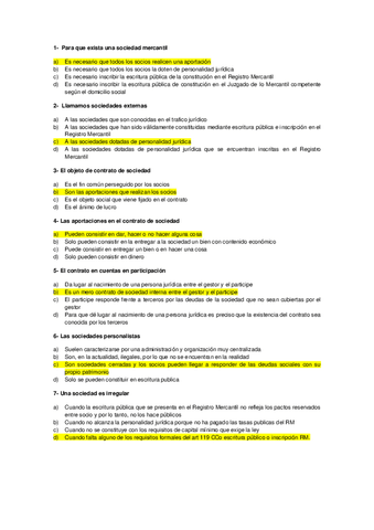 Test Derecho Mercantil I Pdf