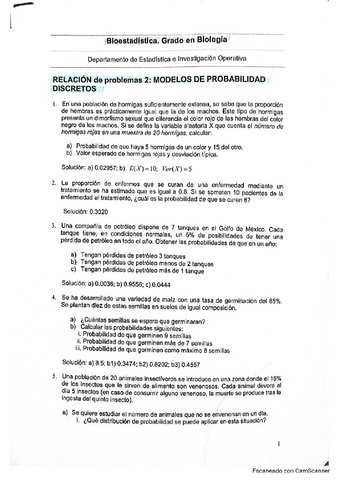 Ejercicios Resueltos Modelos De Probabilidad Discretos Pdf