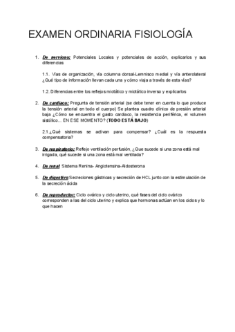 Examen Ordinaria Fisiologia Pdf