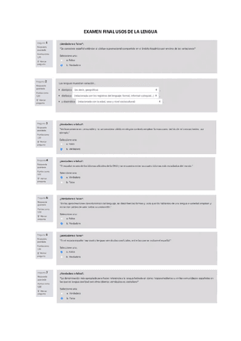 EXAMEN FINAL USOS DE LA LENGUA Pdf
