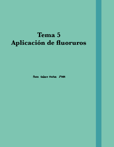 Tema Aplicacion De Fluoruros Pdf