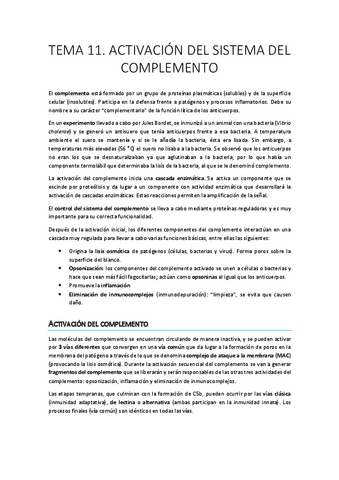 Tema Activacion Del Sistema Del Complemento Pdf