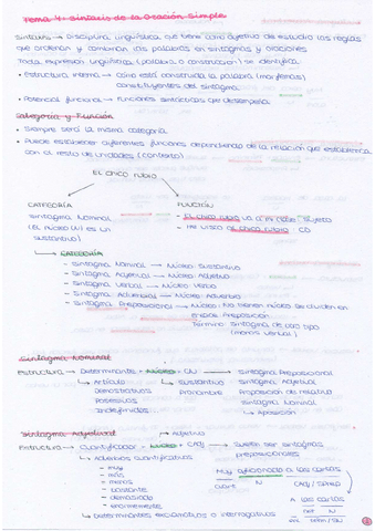 Tema 4 Sintaxis De La Oracion Simple Pdf