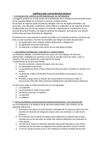 CAPITULO XIX LOS DERECHOS REALES Pdf