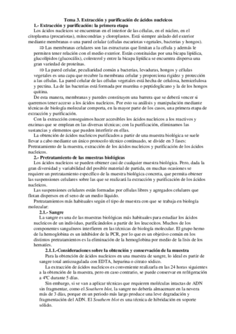 Tema Extraccion Y Purificacion De Acidos Nucleicos Pdf