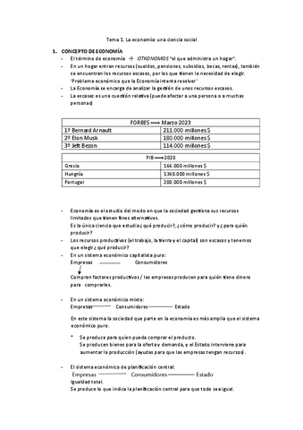 Tema La Economia Una Ciencia Social Pdf