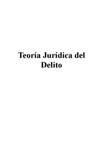 Teoria Juridica Del Delito Pdf