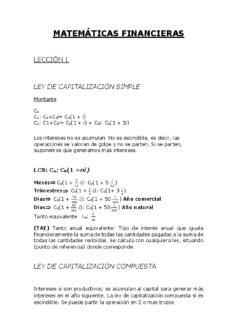 Mates Financieras Primer Parcial Teoria Pdf