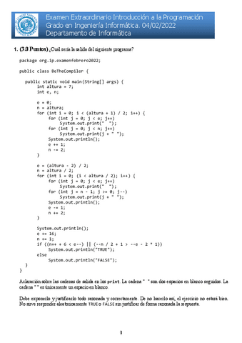 Examen Febrero 2022 Solucion Ip Pdf