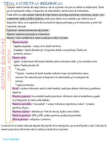 Tema Gmb Muestras Biologicas Pdf