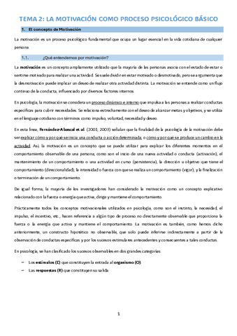 Tema La Motivacion Como Proceso Psicologico Basico Pdf