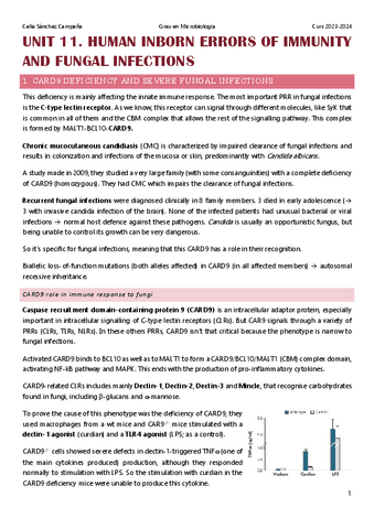 Unit 11 Human Inborn Errors Of Immunity And Fungal Infections Pdf