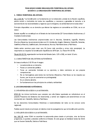 Tema Basico Sobre Organizacion Territorial Del Estado Pdf