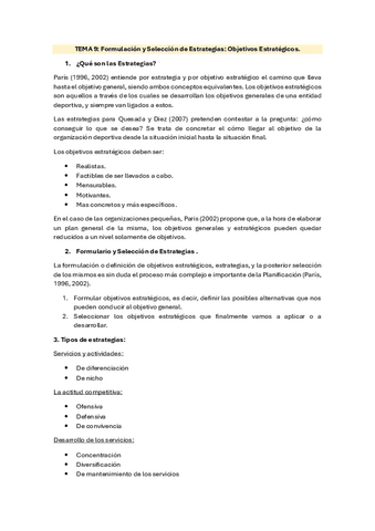 Tema Formulacion Y Seleccion De Estrategias Objetivos Estrategicos Pdf