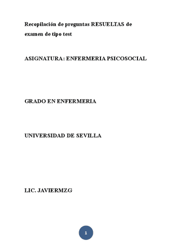 Recopilacion De Preguntas Resueltas De Examen De Tipo Test Pdf