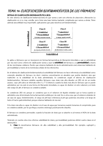 Tema Clasificacion Biofarmaceutica De Los Farmacos Pdf