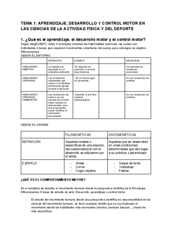 Tema Aprendizaje Desarrollo Y Control Motor En Las Ciencias De La