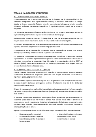 TEMA 4 La Imagen Secuencial Pdf