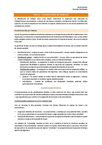 Tema Planificacion De Trabajos Pdf