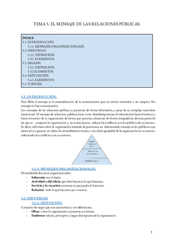 TEMA 5 EL MENSAJE DE LAS RELACIONES PUBLICAS Pdf