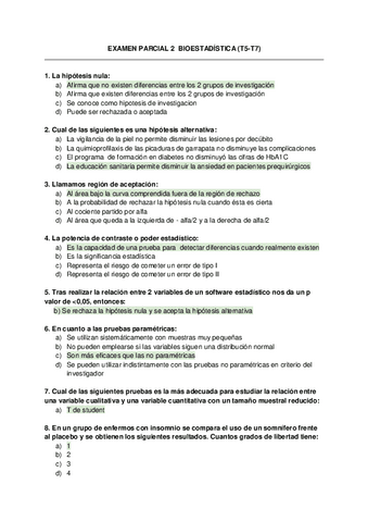 EXAMEN PARCIAL 2 BIOESTADISTICA Pdf