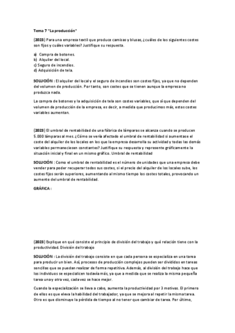 Preguntas Selectividad Tema 7 La Produccion Pdf