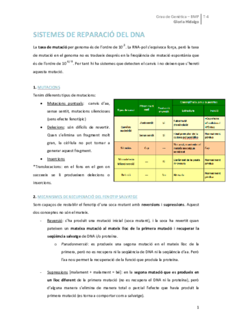 Tema 4 Sistemes de reparació del DNA en bacteris pdf