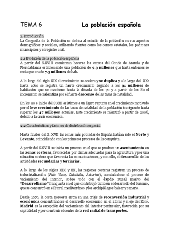 TEMA 6 La Poblacion Espanola Pdf