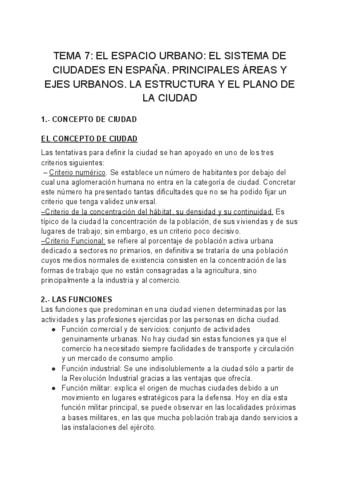 Tema El Espacio Urbano El Sistema De Ciudades En Espana Pdf