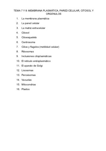 Tema Y Membrana Celular Y Organulos Pdf