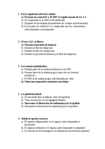 Examen Fisiologia Y Fisiopatologia Con Respuestas Pdf