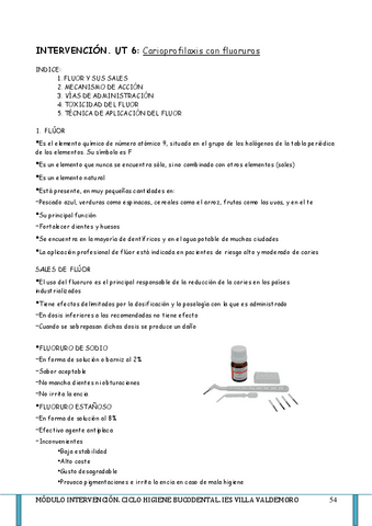 Apuntes Tema Carioprofilaxis Con Fluoruros Pdf