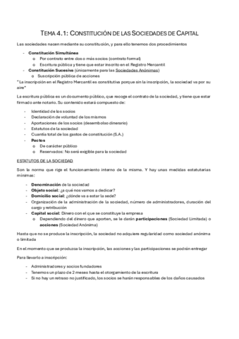 Tema Constitucion De Las Sociedades De Capital Pdf