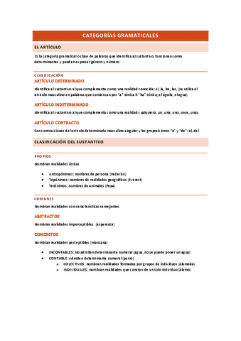 CATEGORIAS GRAMATICALES Pdf