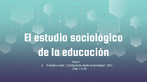 Tema 1 El Estudio Sociologico De La Educacion 1 Pdf