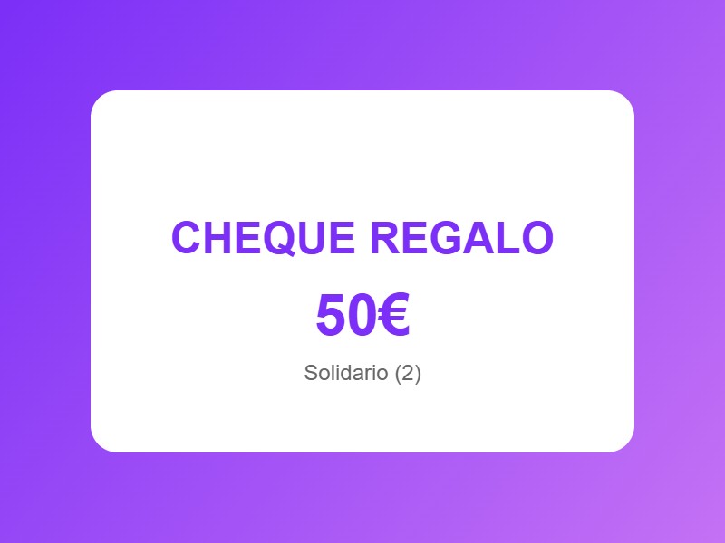 Participa en el sorteo de Cheque Regalo Solidario 50€ - 2 | Wuolah