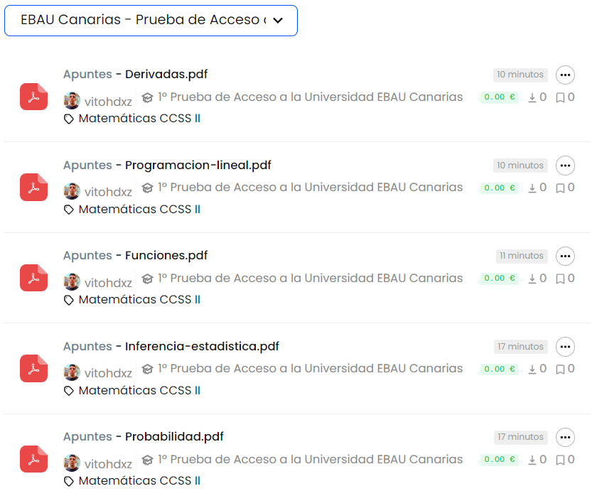 Si estás en 2º de BACH de Sociales y quieres sacar nota en lo que queda de curso de matemáticas, o, sacar muy buena nota en la EBAU, pásate por mi perfil. Tengo apuntes, revisados por los profesores, con explicaciones al detalle y ejemplos, separados por temas.