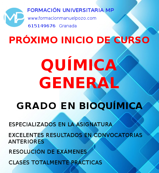 INICIO DE CURSO DE QUÍMICA GENERAL GRADO EN BIOQUÍMICA