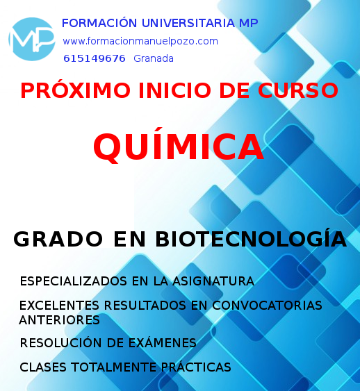INICIO DE CURSO EN QUÍMICA GRADO EN BIOTECNOLOGÍA