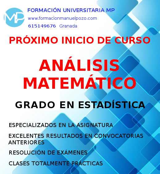 INICIO DE CURSO EN ANÁLISIS MATEMÁTICO I GRADO EN ESTADÍSTICA