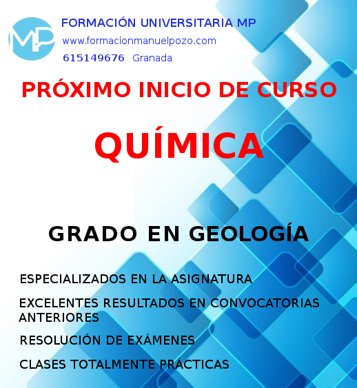 INICIO DE CURSO EN QUÍMICA GRADO GEOLOGÍA