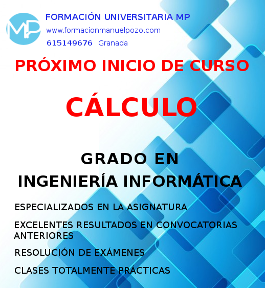 INICIO DE CURSO CÁLCULO GRADO INGENIERÍA INFORMÁTICA