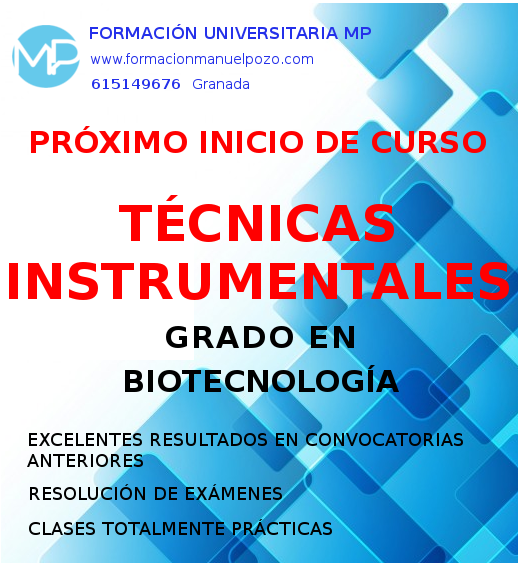 INICIO DE CURSO TÉCNICAS INSTRUMENTALES APLICADAS