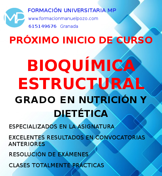 INICIO DE CURSO DE BIOQUÍMICA ESTRUCTURAL