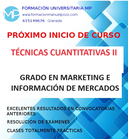 INICIO DE CURSO DE TÉCNICAS CUANTITATIVAS II