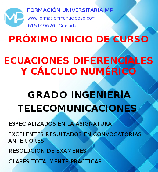 INTENSIVO CURSO DE ECUACIONES DIFERENCIALES Y CÁLCULO NUMÉRICO