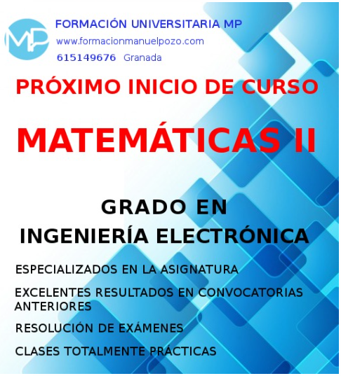 INICIO DE NUEVO CURSO DE MATEMÁTICAS II